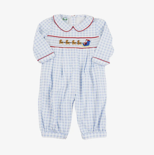 Santas Sleigh Boy Long Romper