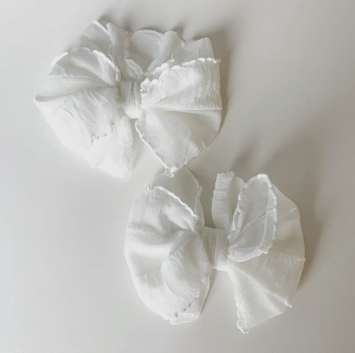 Ruffle Bows Clip Set