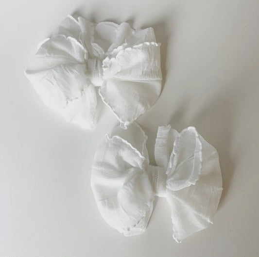 Ruffle Bows Clip Set