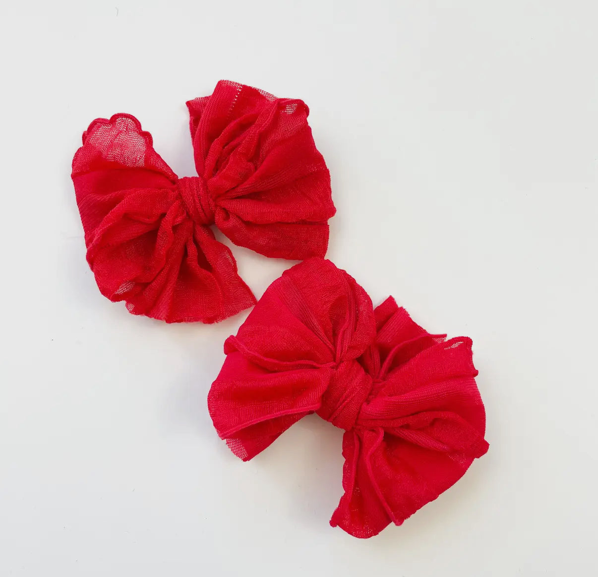Ruffle Bows Clip Set