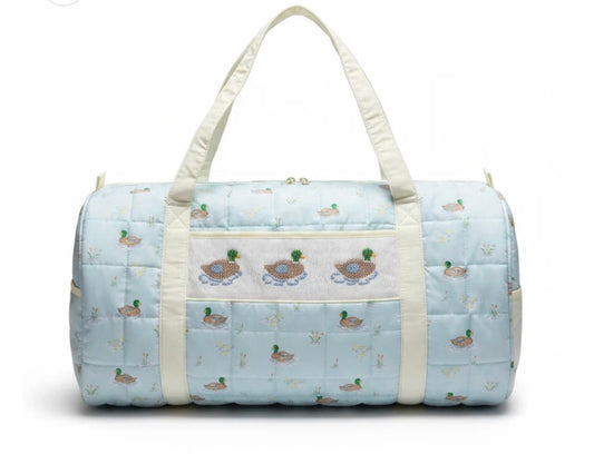 Ducks On the Pond Smocked Duffel