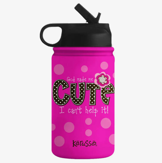 12oz Stainless Steel Sport Bottle Cute