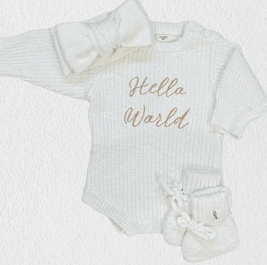 Hello World Coming Home Romper