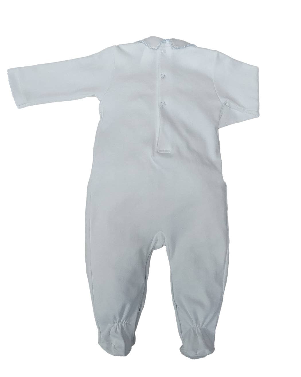 Baby Boy's "Celine and Tom" Hand Smocked Footie: NB