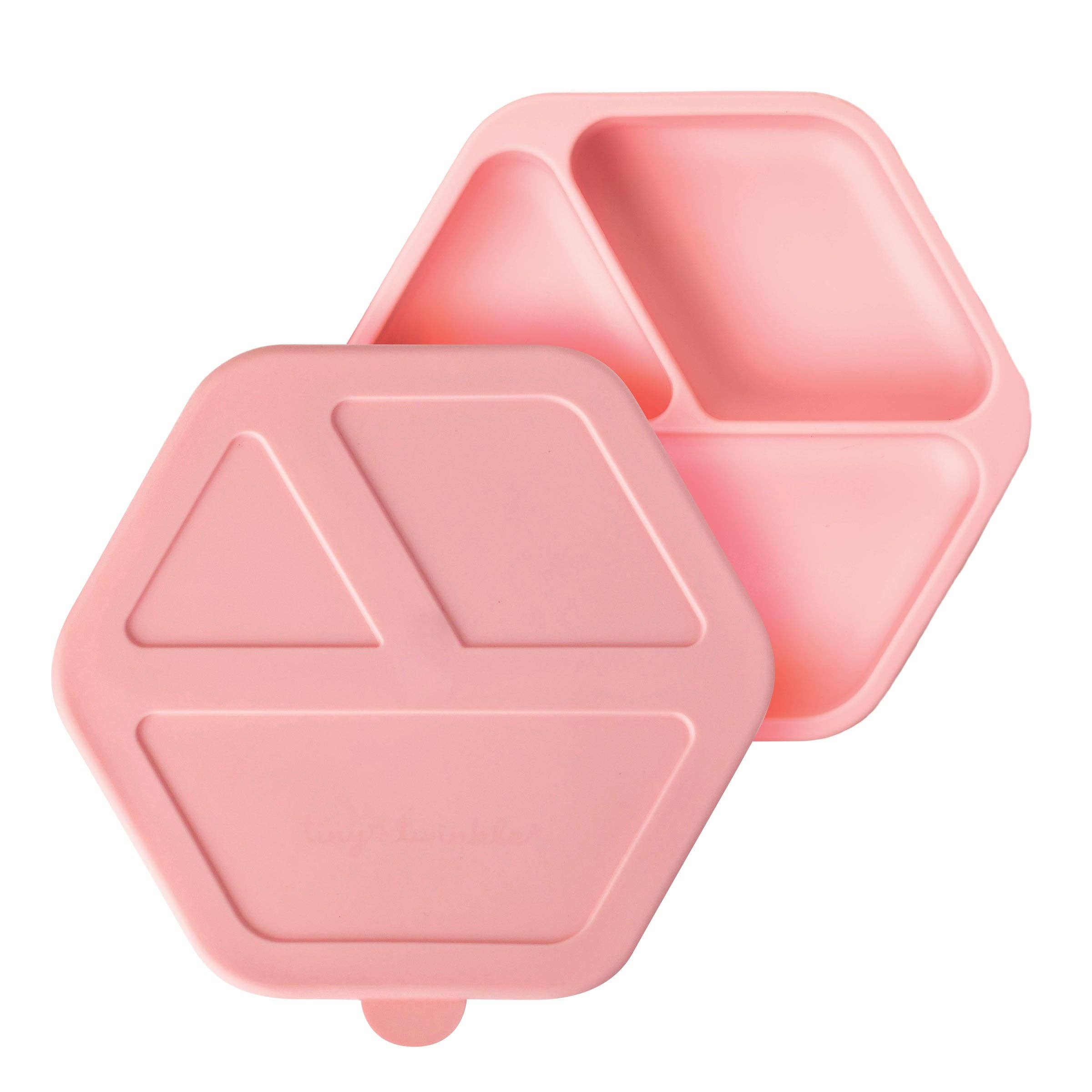 Silicone Suction Plate with Lid Sets: Coral