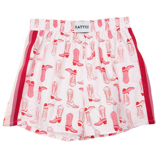 Light Pink Western Boots Cute Women's Boxer Shorts