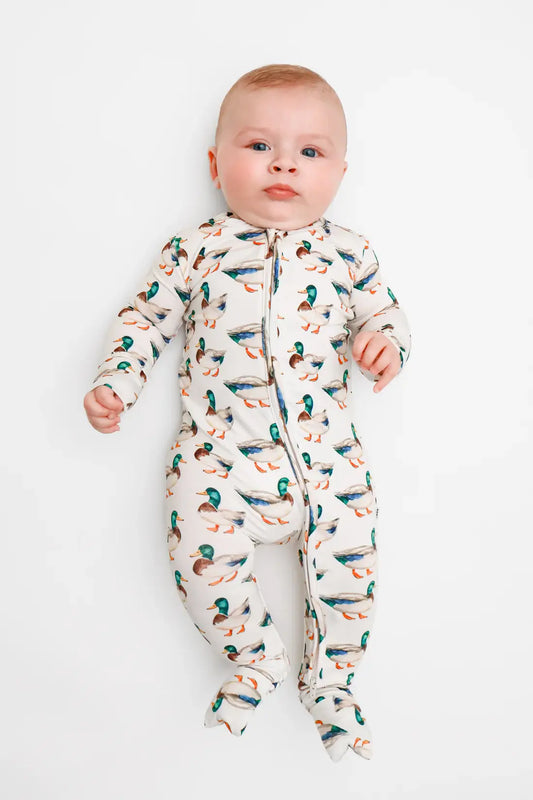 Mallard Mornings Convertible Zip Romper