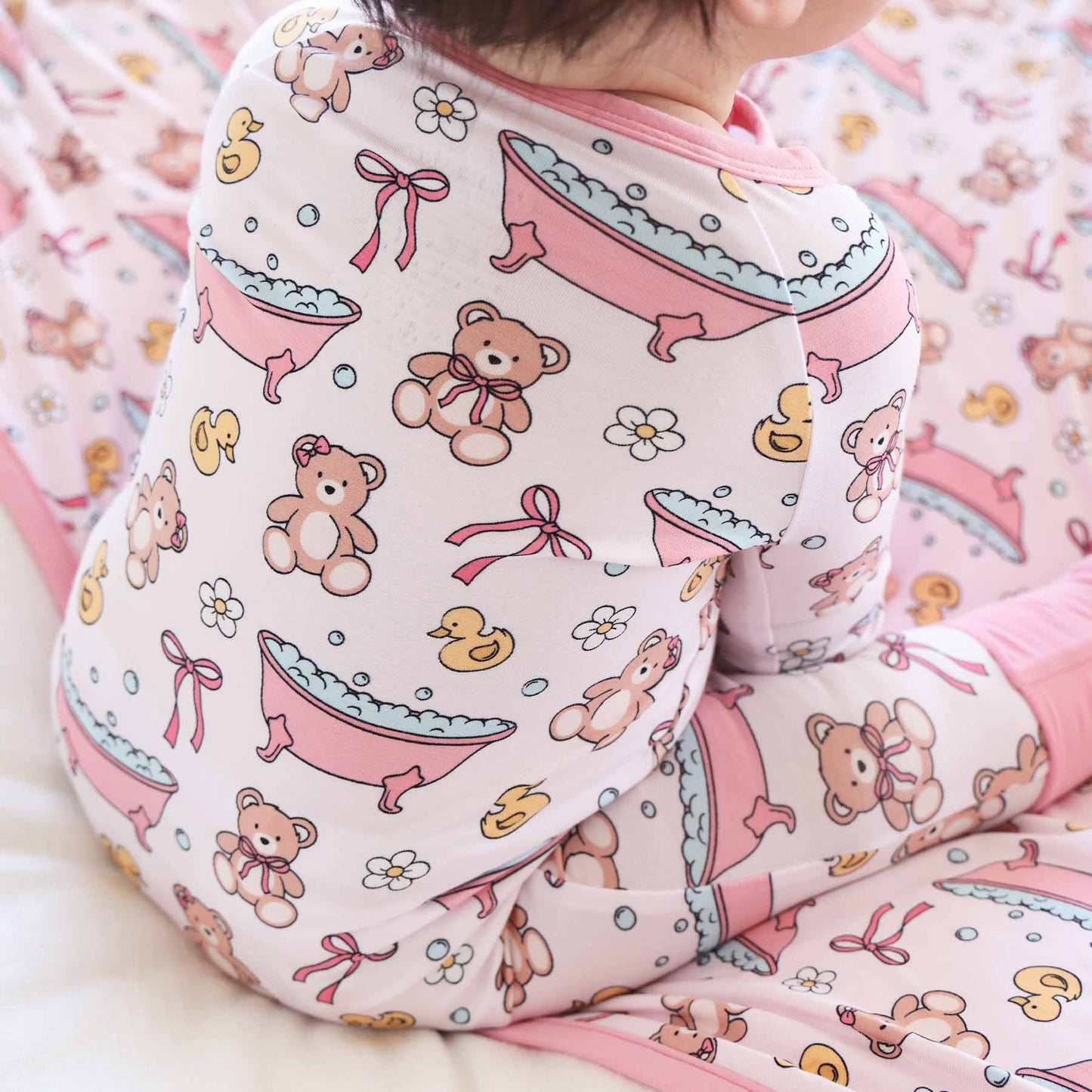 Bathtime Besties Convertible Zip Romper | Pink