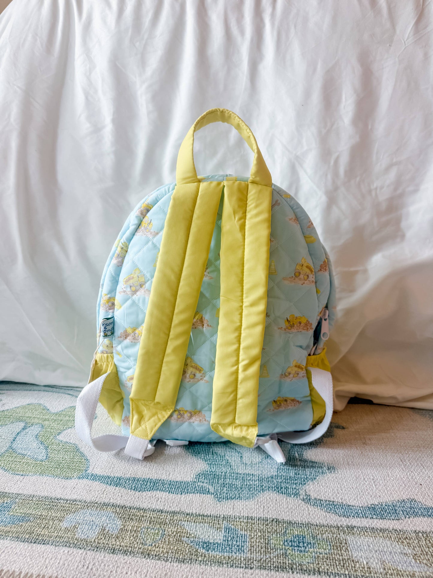 Carson and Friends Construction Trucks Smocked Backpack