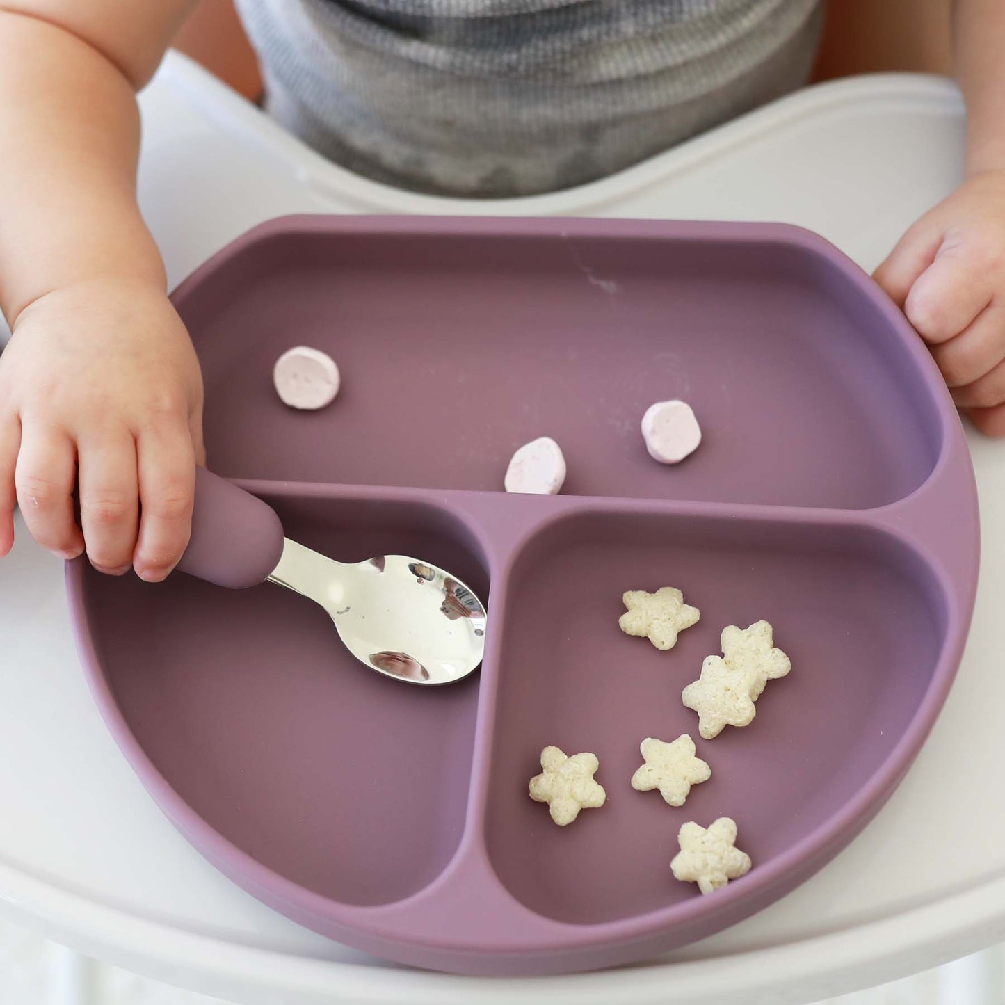 Silicone Suction Plate: Mauve