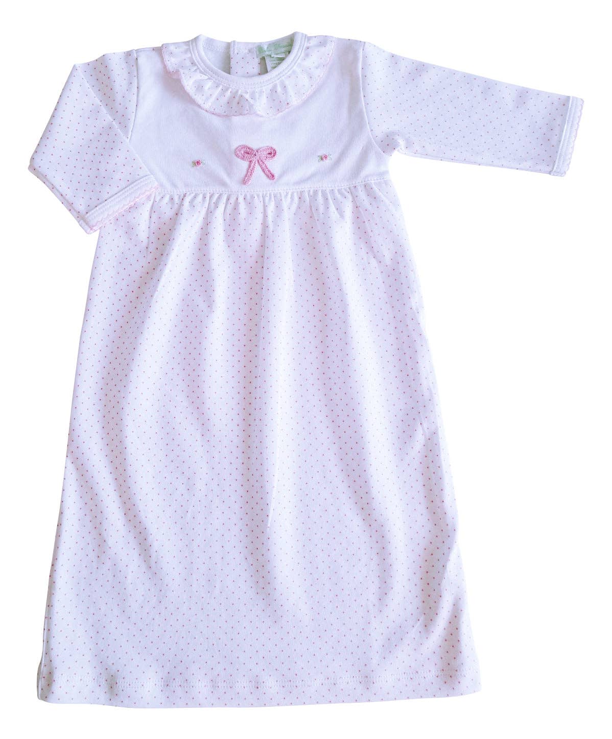 Baby Girl's Pima Cotton Bows Gown: NB
