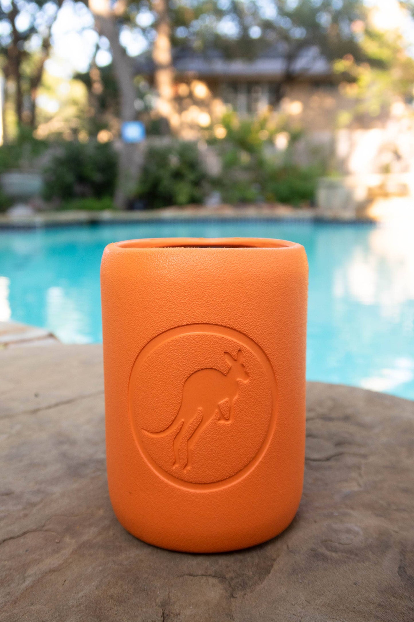 Kangaroozie (for regular cans) - Koozie with Pocket: Yellow Foam/Black Compartment