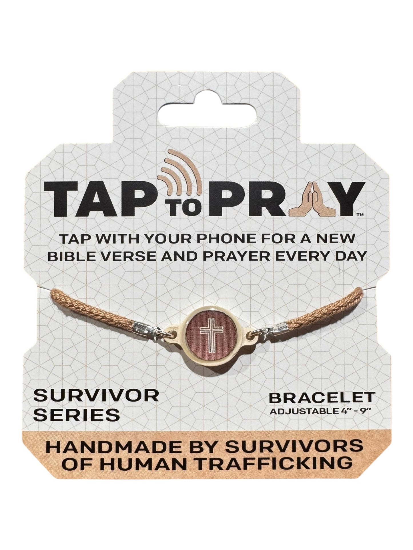 Tap To Pray™ - Survivor Series Handmade Bracelets: Juniper + Cross