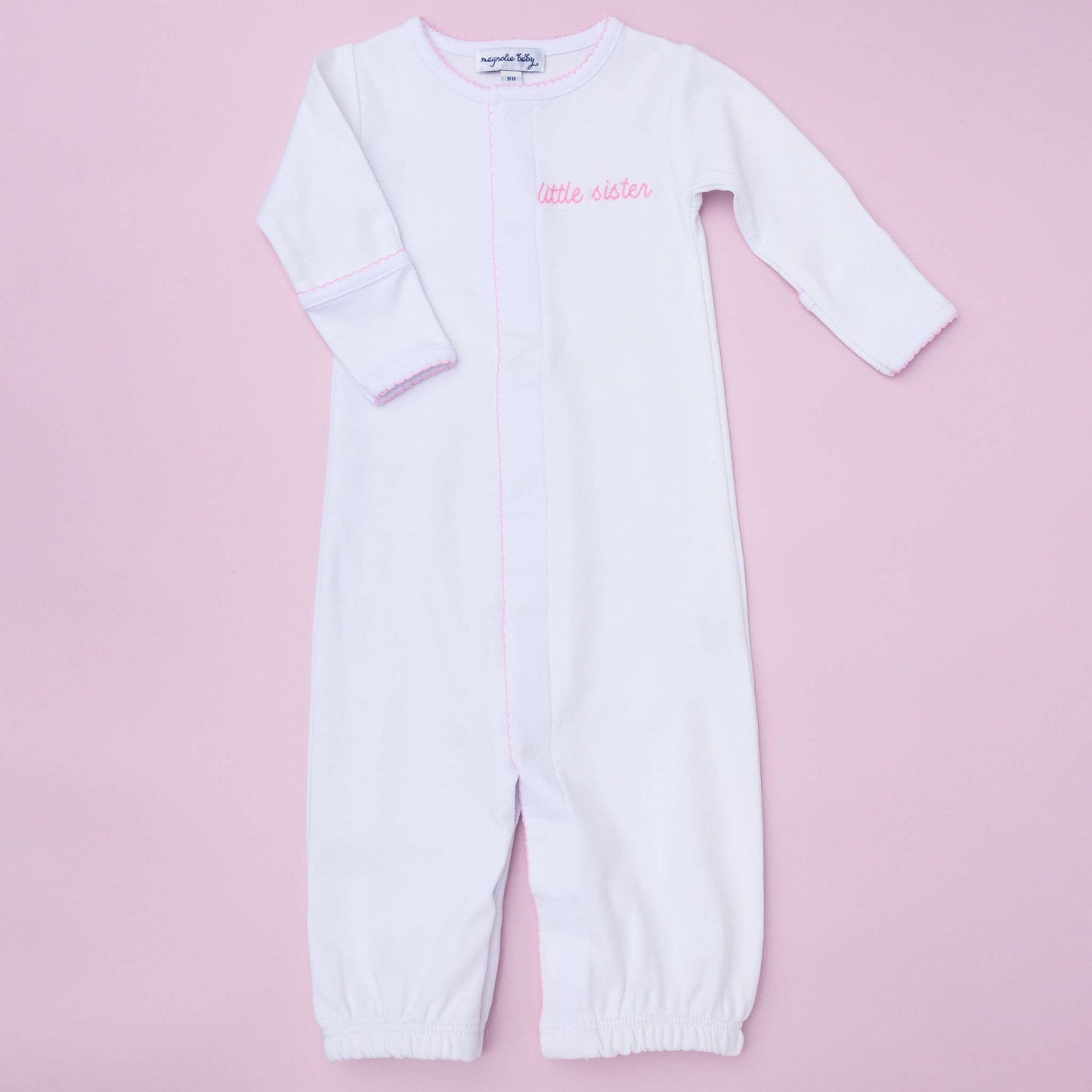 Little Sister Embroidered Converter: Newborn