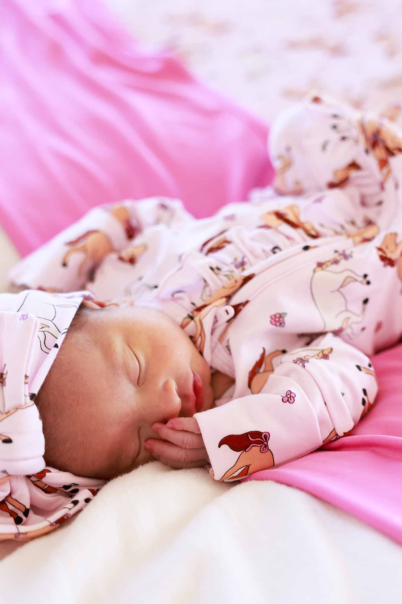 Pony Club Pink Ruffle Footie