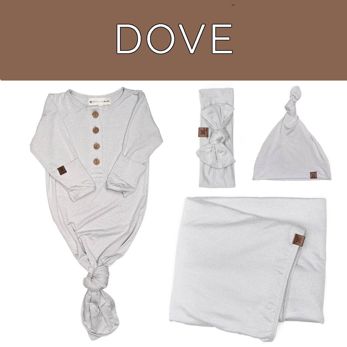 Newborn Essentials Bundle: Knotted Bow / Striped Onyx / 0-3 MONTHS