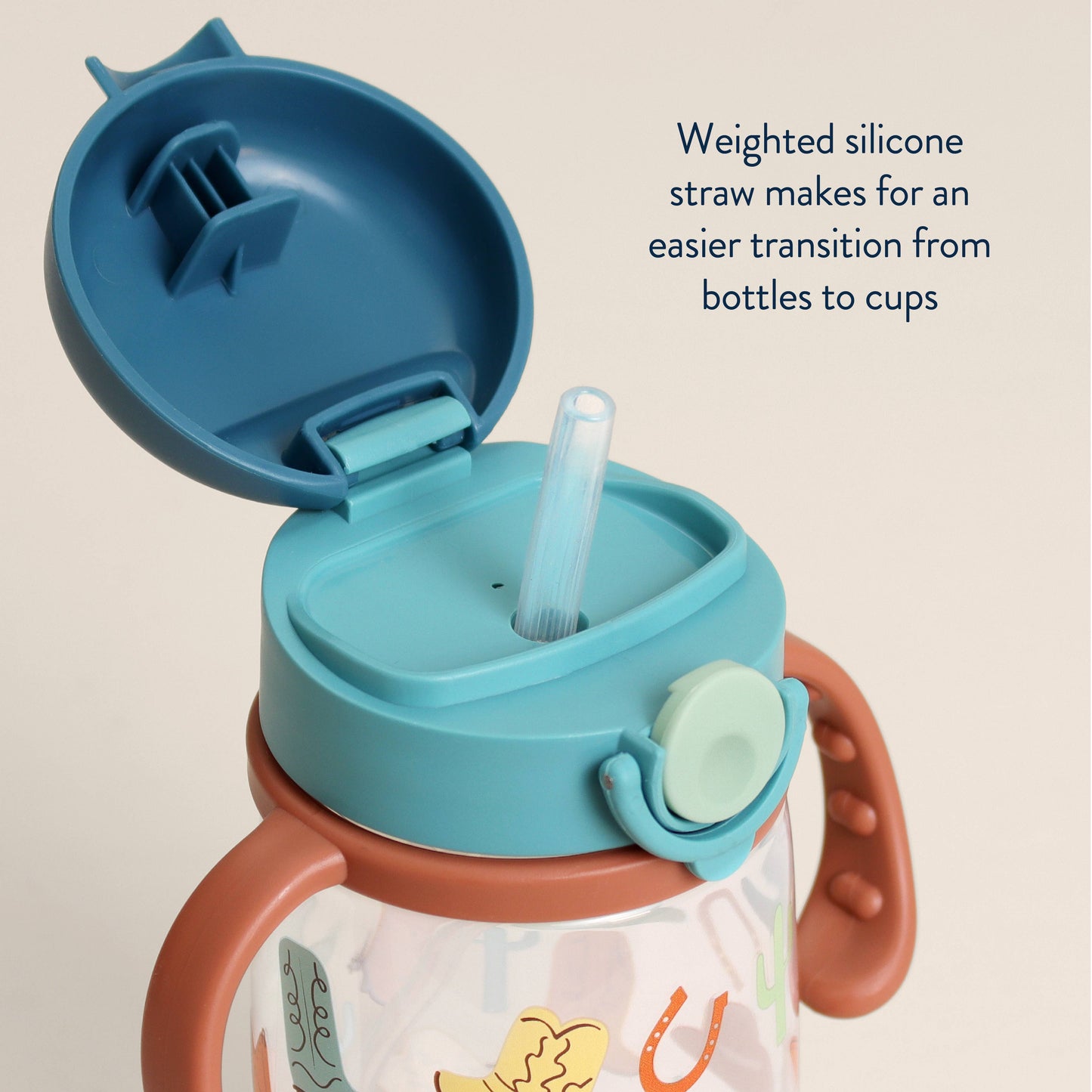 Itzy Sips™ - Straw Cup With Snap-Close Lid: Ribbons & Roses