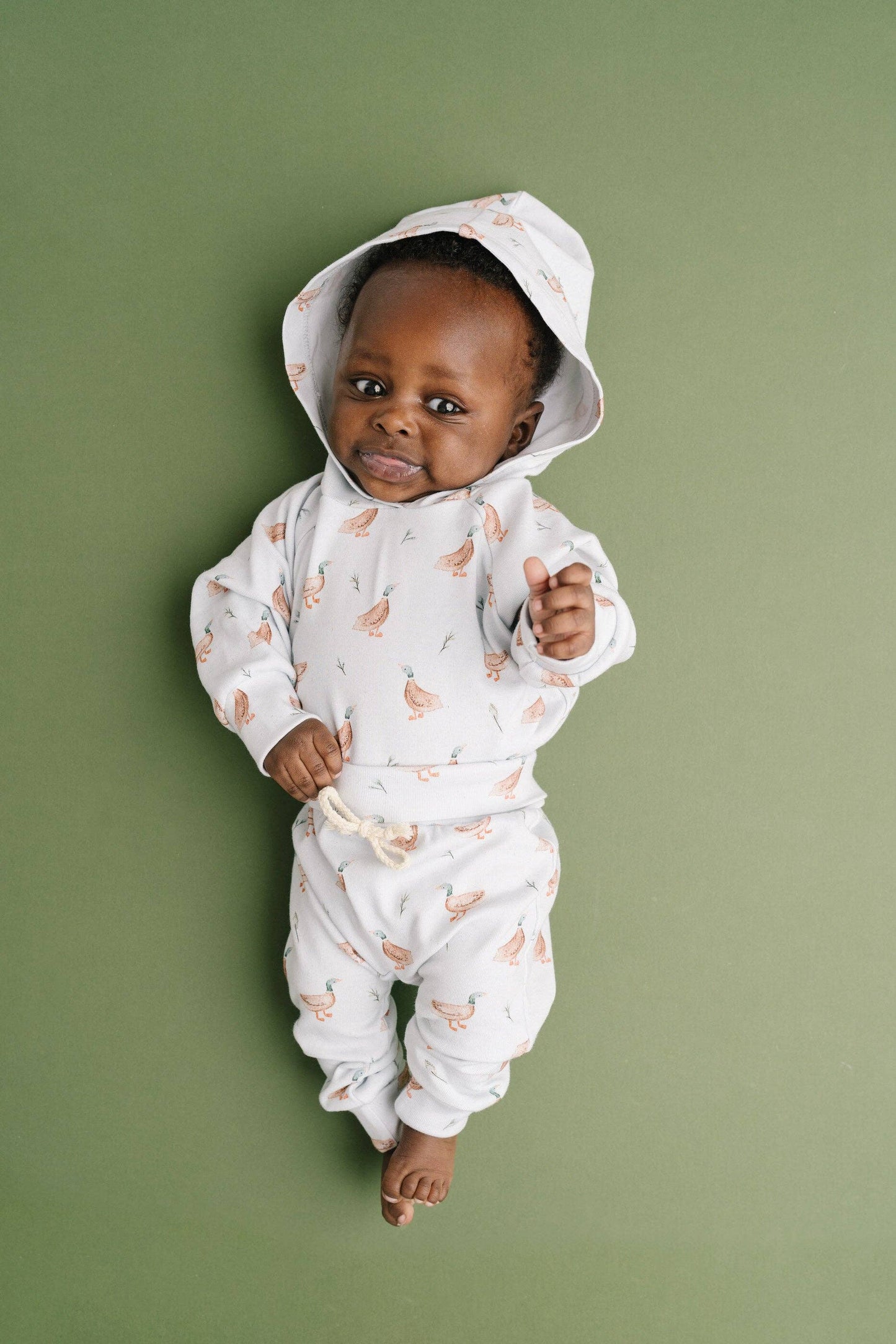 Puddle Ducks Hoodie Romper Set