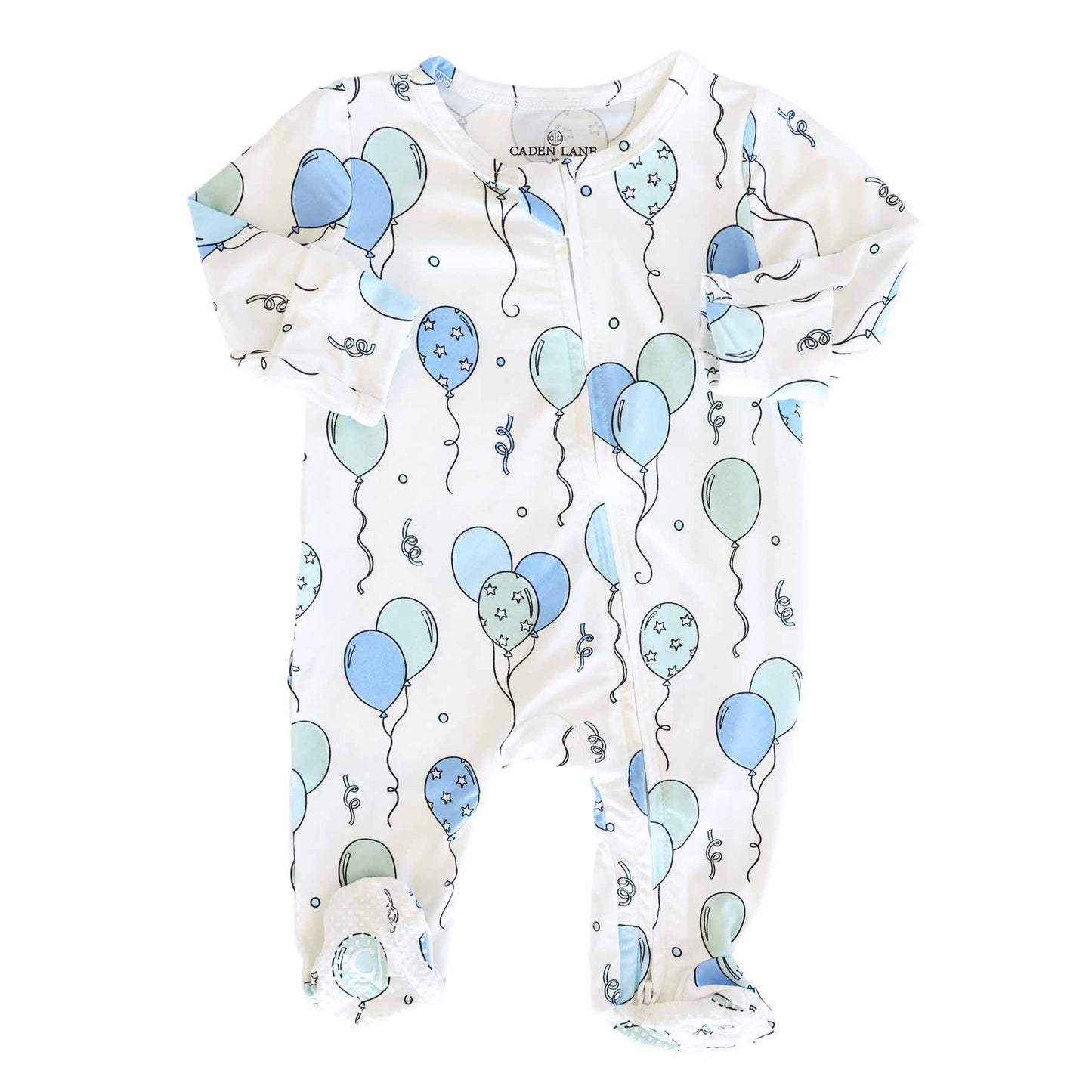 Party Time Zipper Footie | Blue