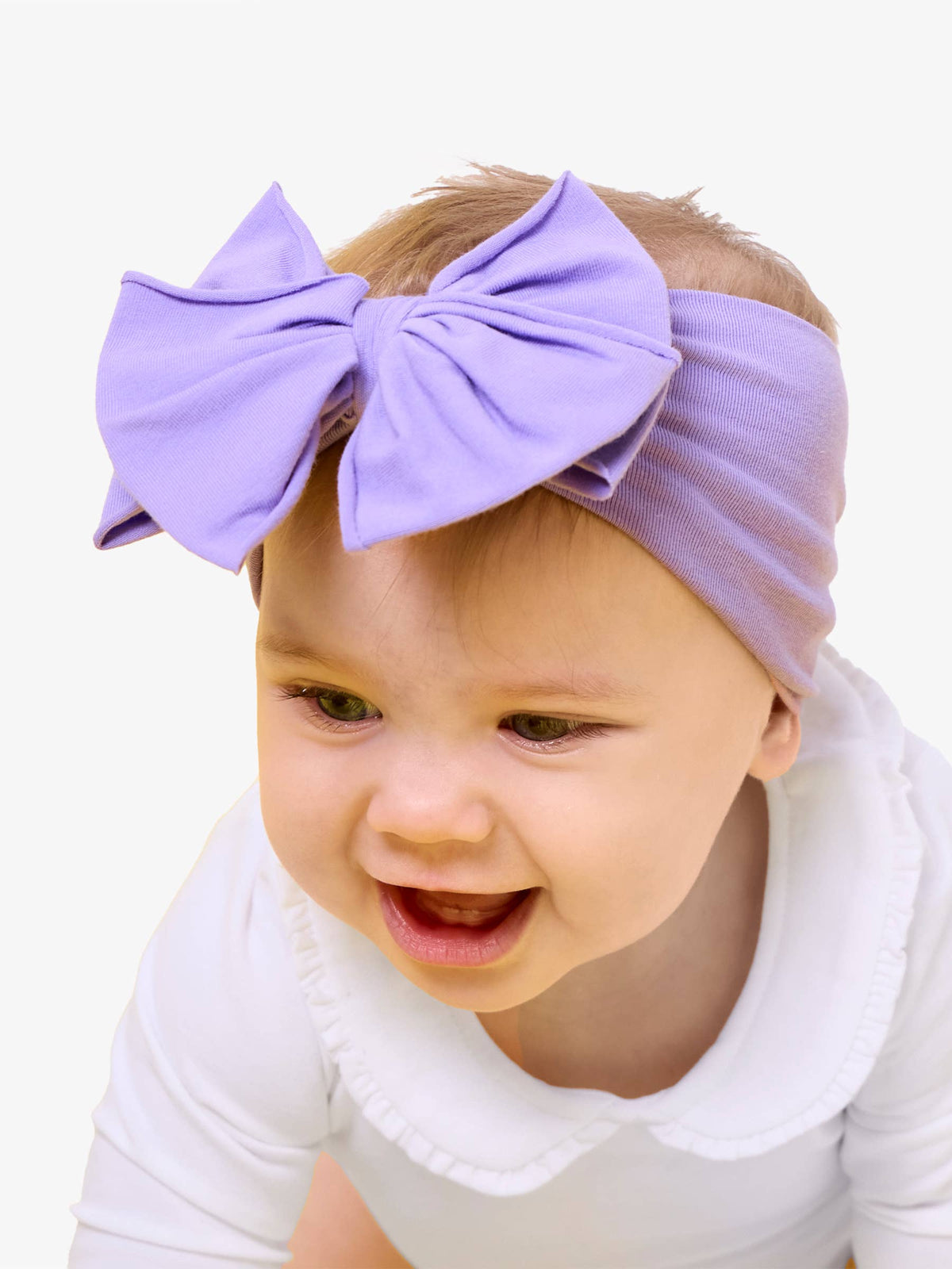 Girls Wisteria Purple Big Bow Headband: Purple / One Size