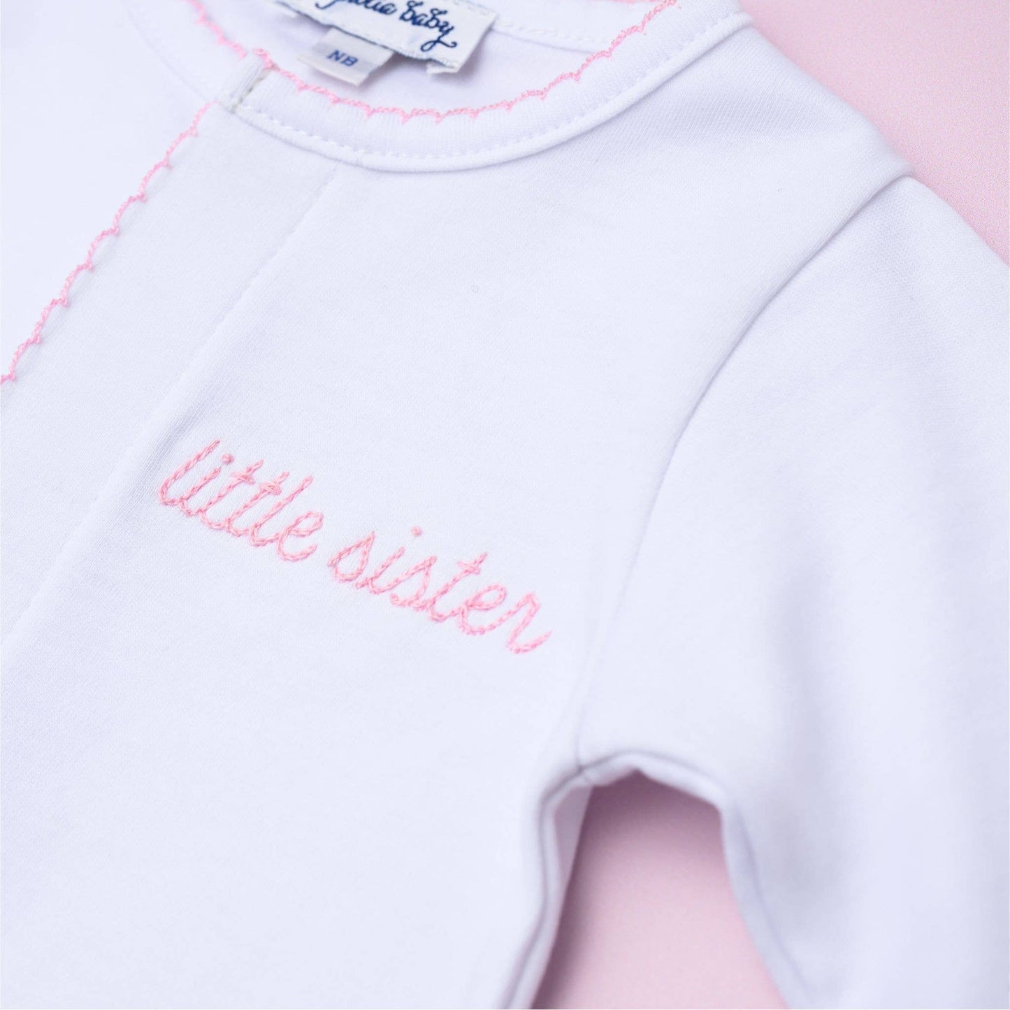 Little Sister Embroidered Converter: Newborn