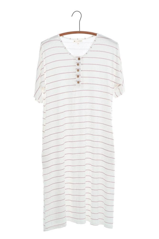 WOMENS GOWN: STRIPED ONYX