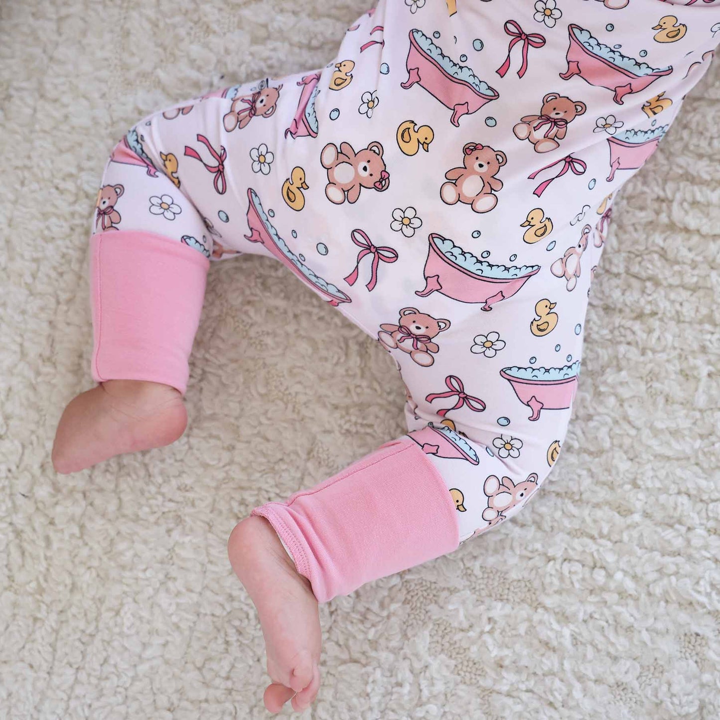 Bathtime Besties Convertible Zip Romper | Pink