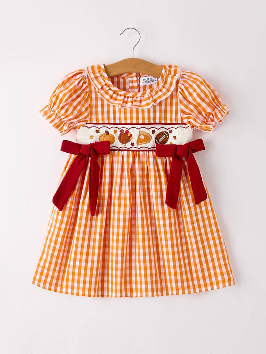 Fall Embroidered Dress for Girls