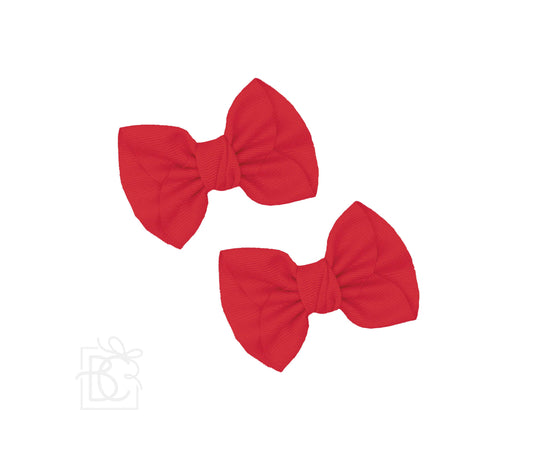 2 MINI ANNE BOWS W/CLIP: RED