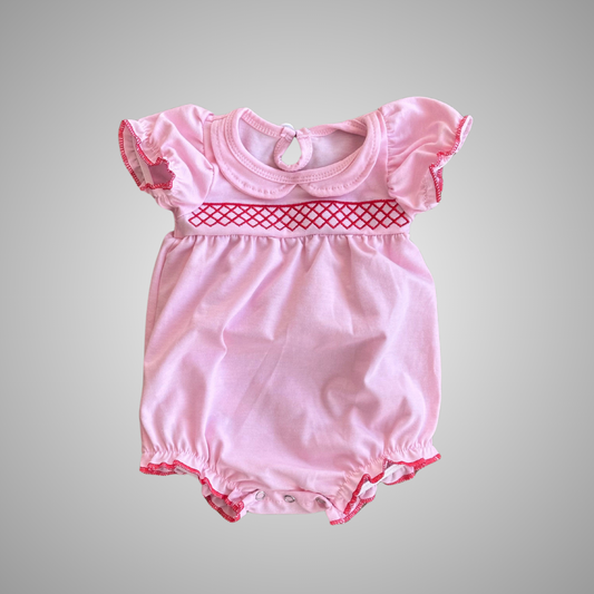 Baby Pink Smock Romper