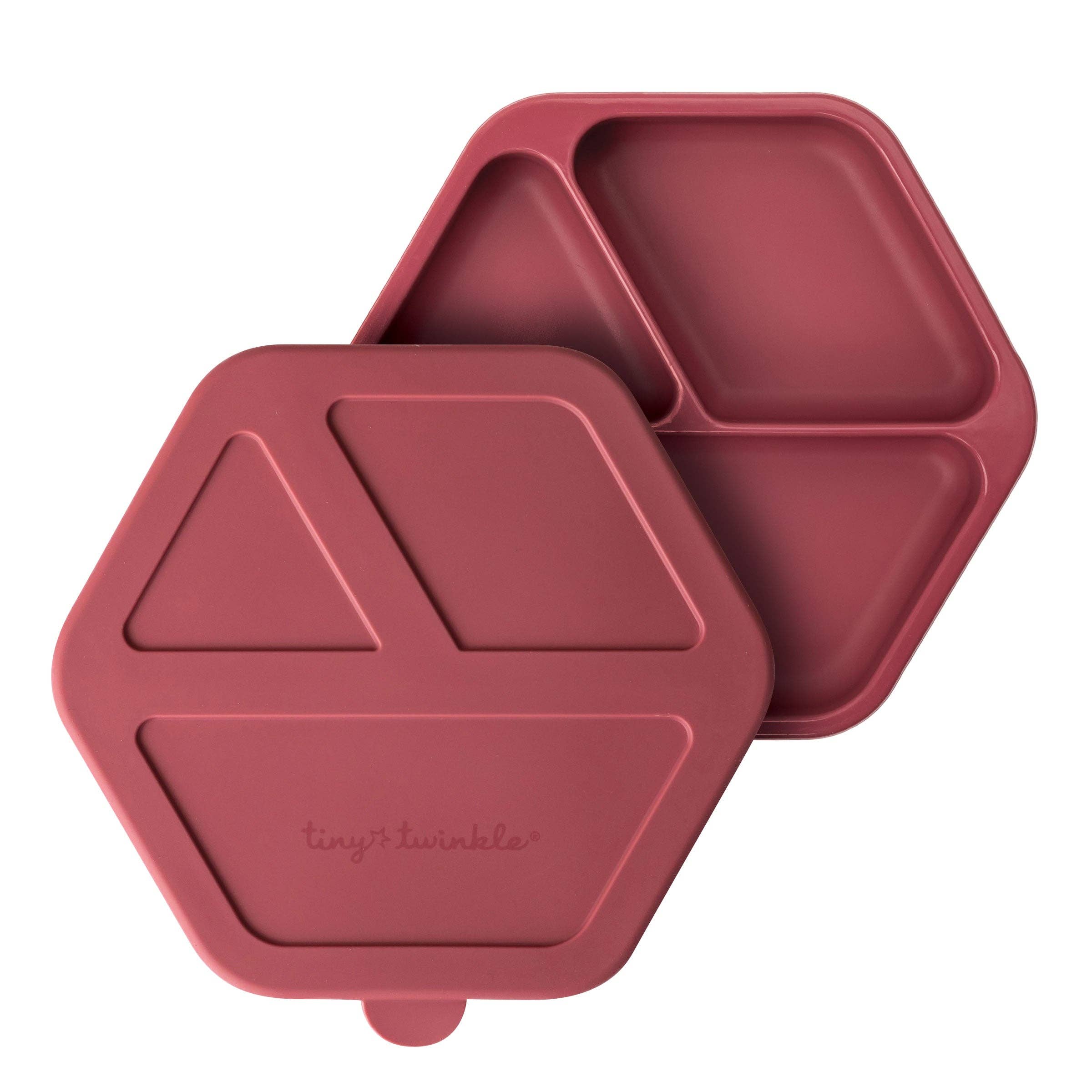 Silicone Suction Plate with Lid Sets: Coral