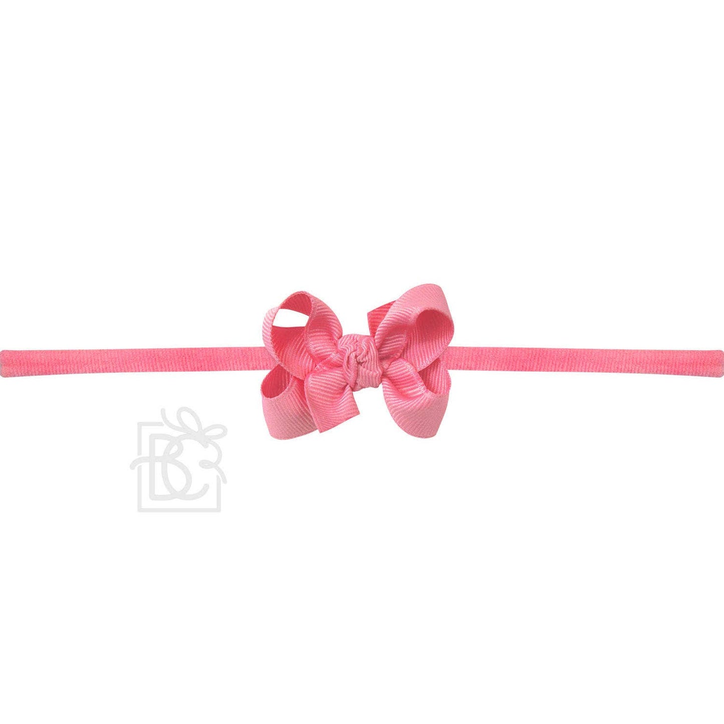 1/4" NYLON PANTYHOSE HEADBAND W/SIGNATURE GROSGRAIN BOW: RED / 3.5" Medium