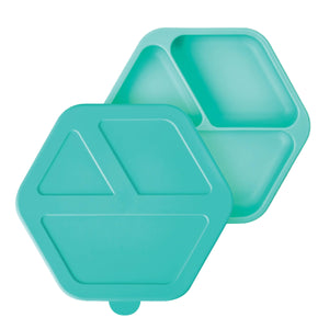 Silicone Suction Plate with Lid Sets: Olive Green