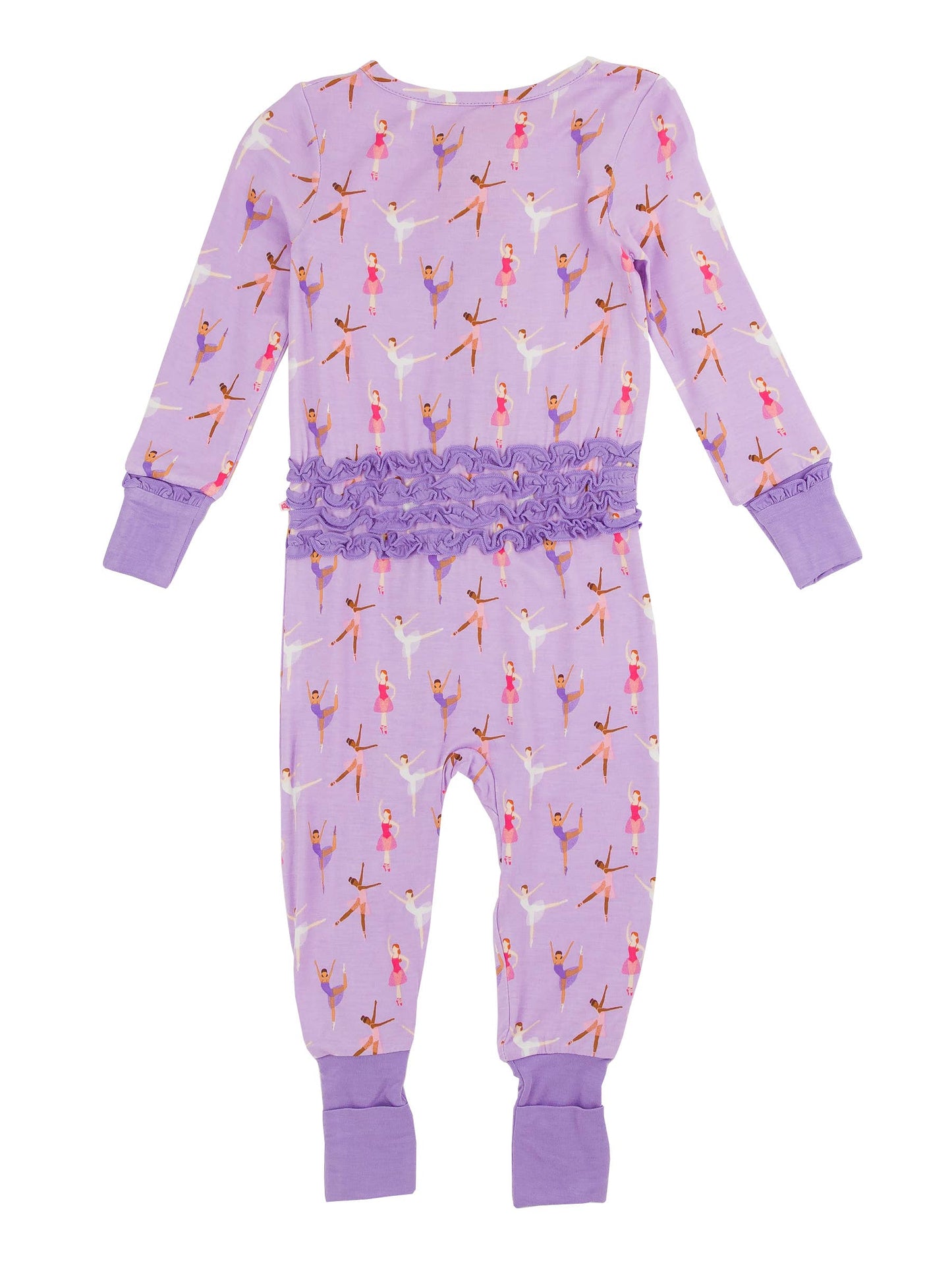 Ballerinas Bamboo Viscose Convertible Ruffle One Piece Pajama
