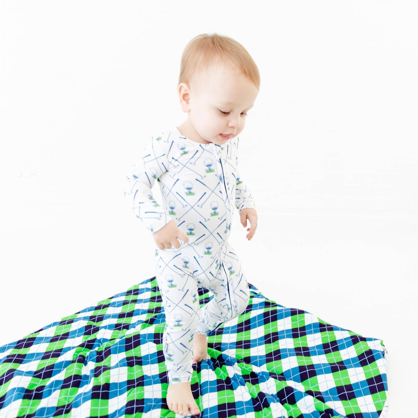 Perfect By Par Golf Baby Bamboo Convertible Footie Pajamas