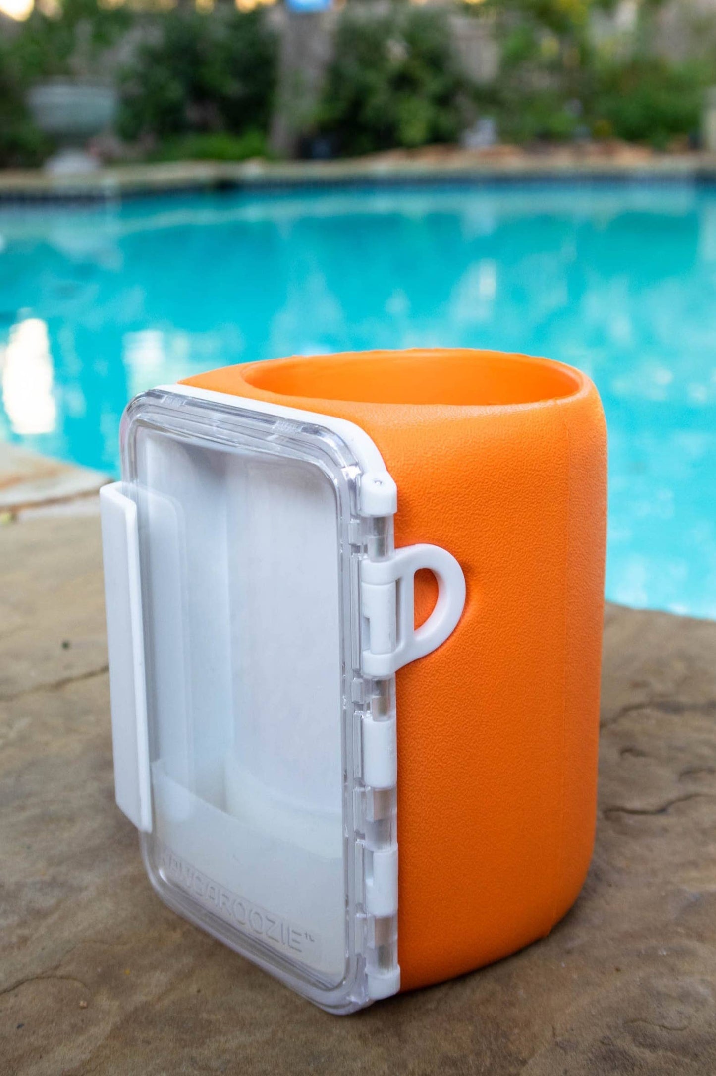 Kangaroozie (for regular cans) - Koozie with Pocket: Yellow Foam/Black Compartment