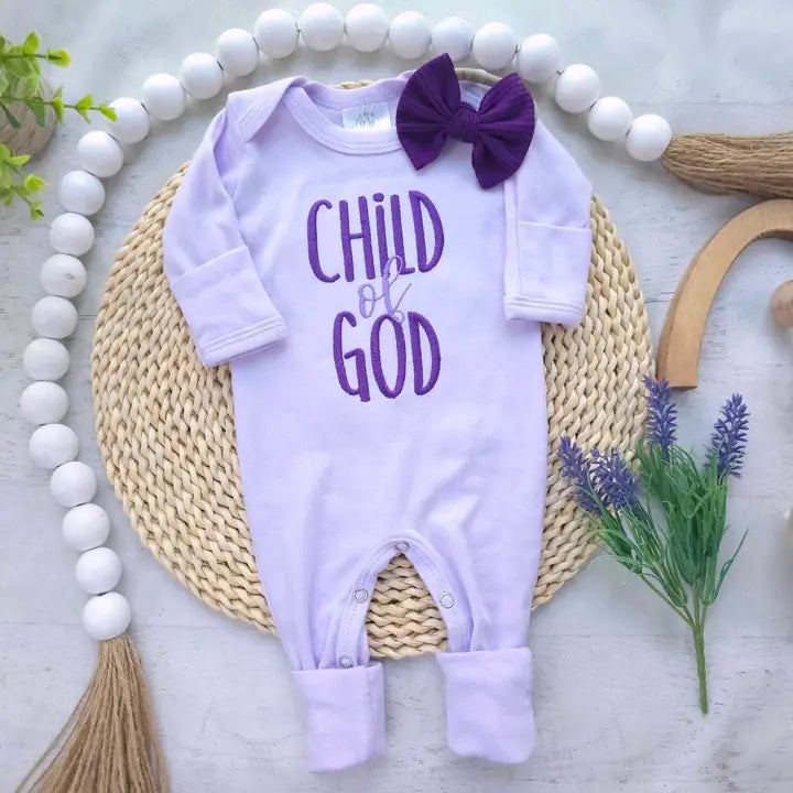 Child Of God Romper and Bow