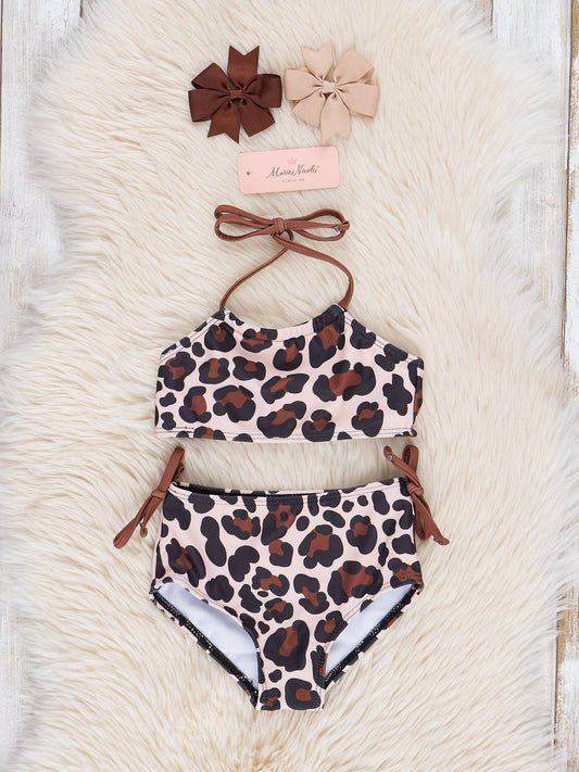 Leopard Halter Swimsuit