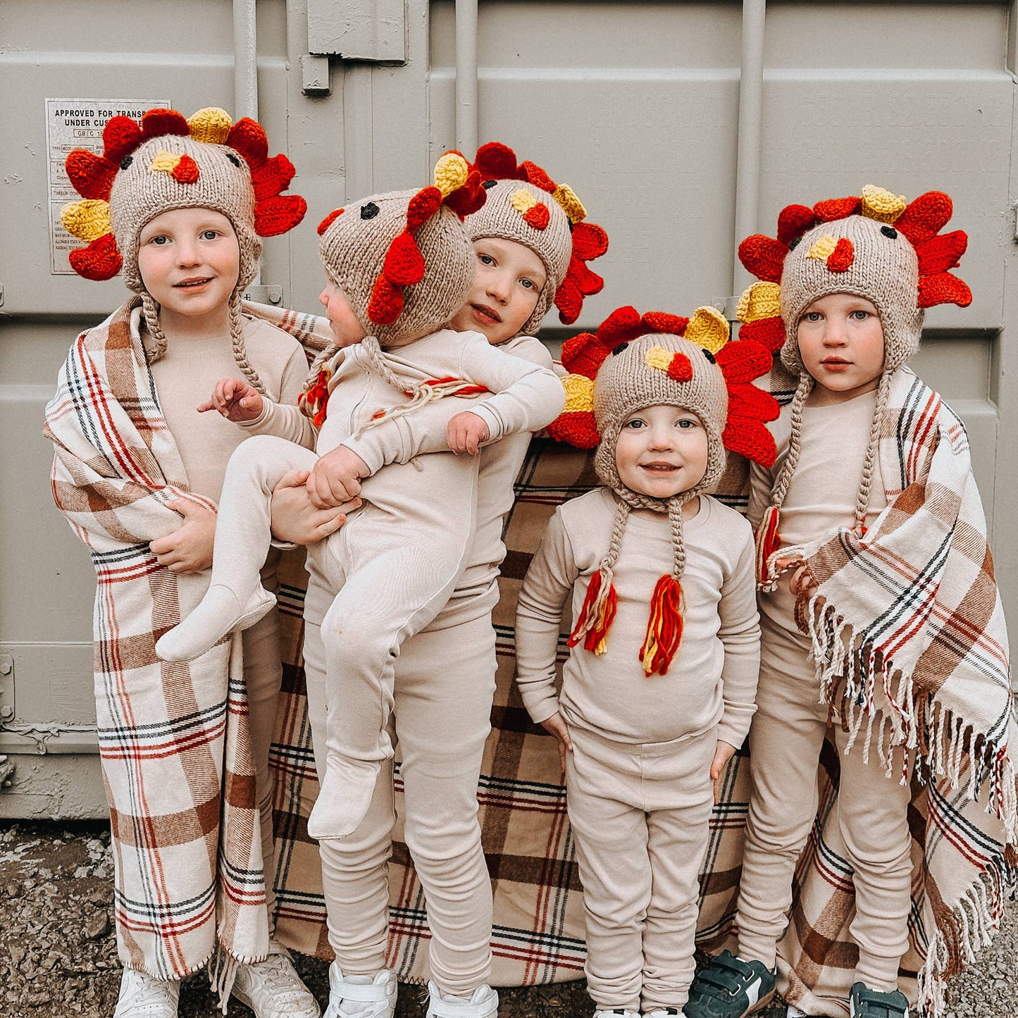 Turkey Earflap Beanie Hat Baby & Kids: 0-6M