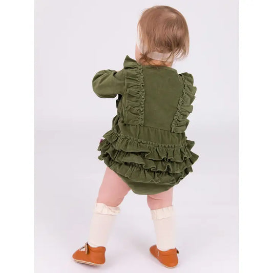 Dusty Olive Bubble Romper