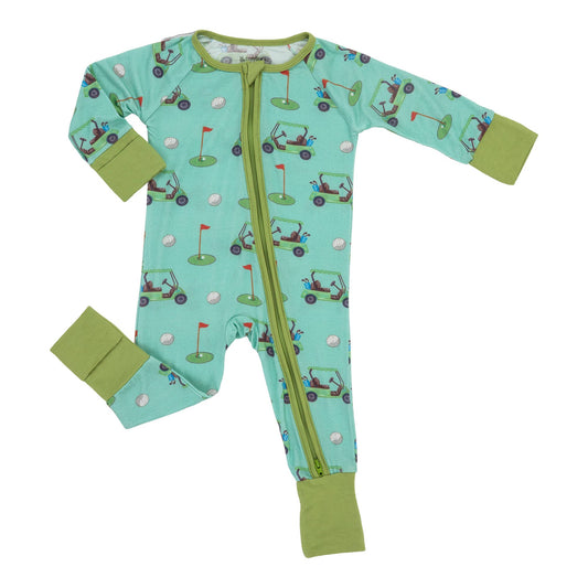 Golf A Round Baby Bamboo 2 Way Zipper Baby Romper