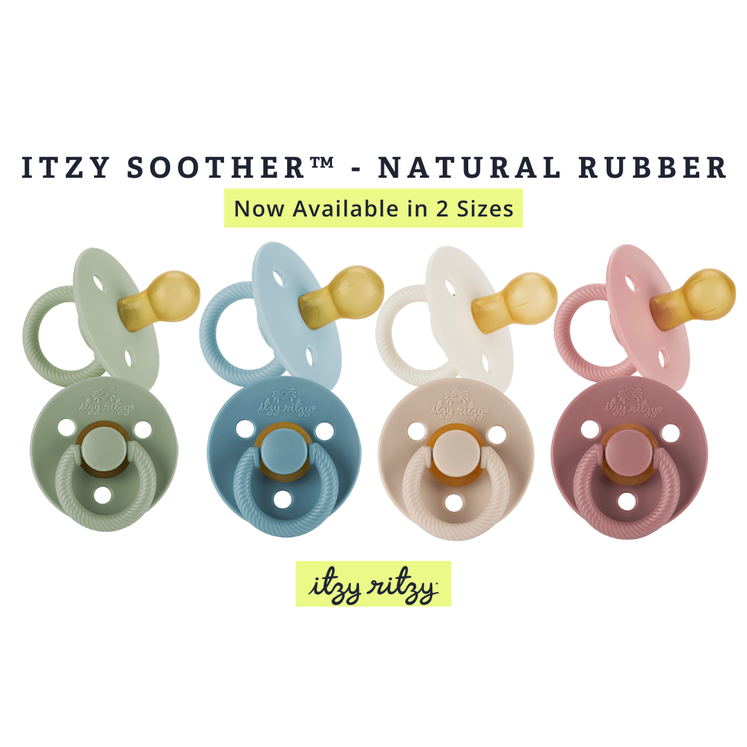 Itzy Soother™ Natural Rubber Paci Sets: Camo + Midnight