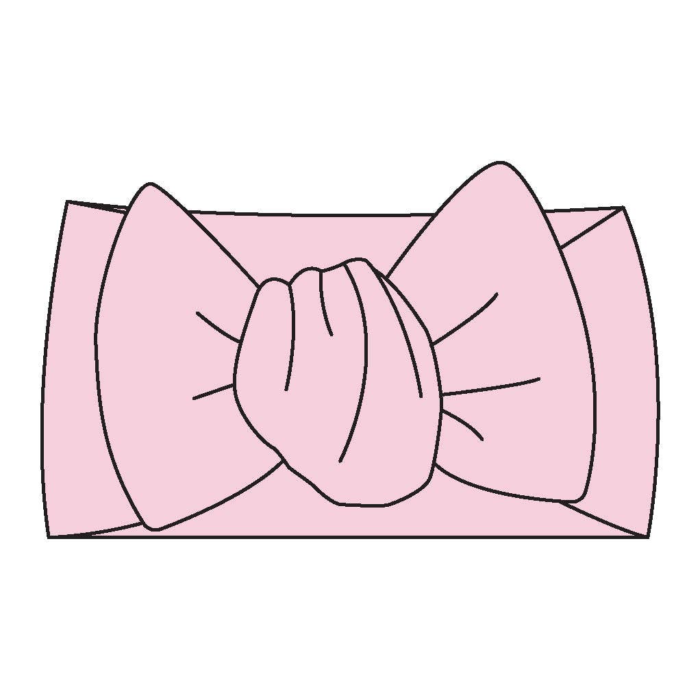 Lillian Pink Bamboo Headwrap Bow: 0/6months