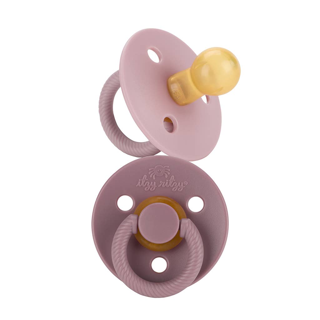 Itzy Soother™ Natural Rubber Paci Sets: Glow - Buttercream + Pistachio 6-18 M
