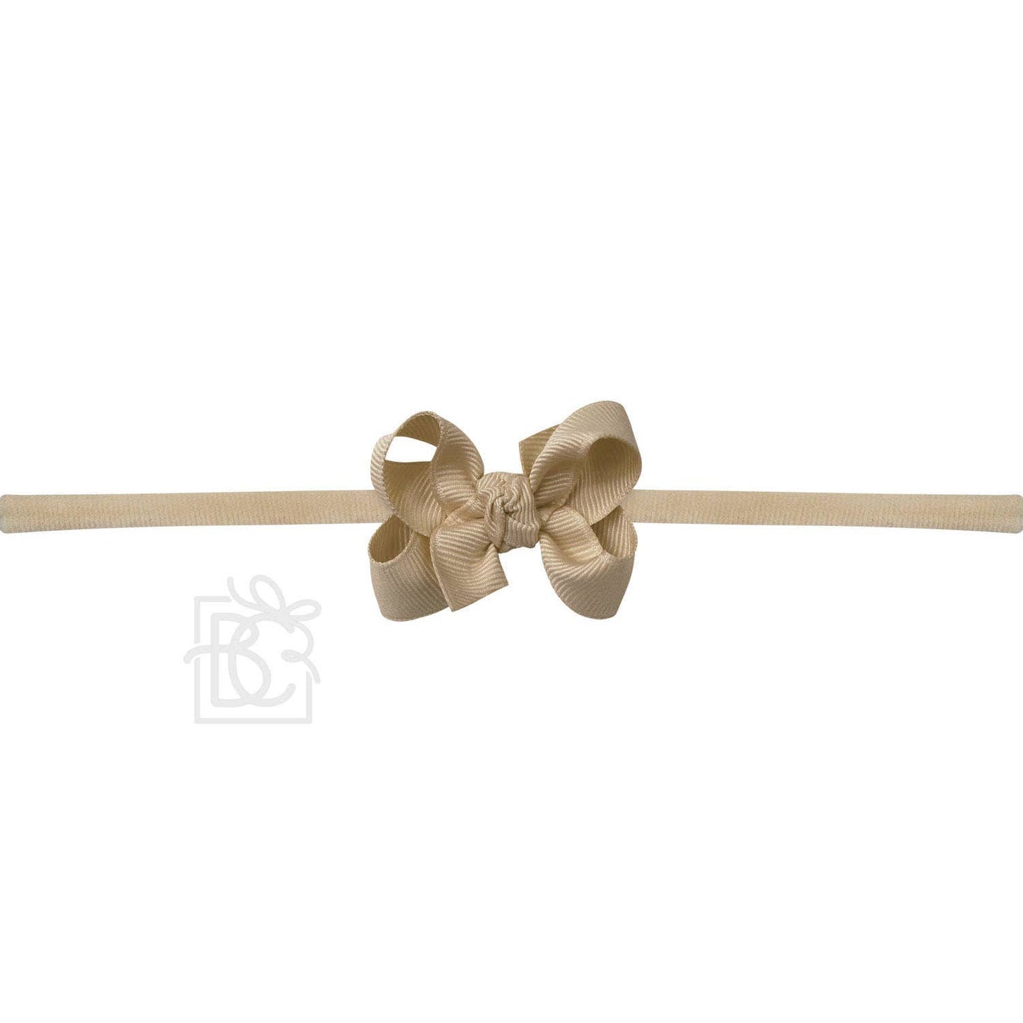 1/4" NYLON PANTYHOSE HEADBAND W/SIGNATURE GROSGRAIN BOW: RED / 3.5" Medium