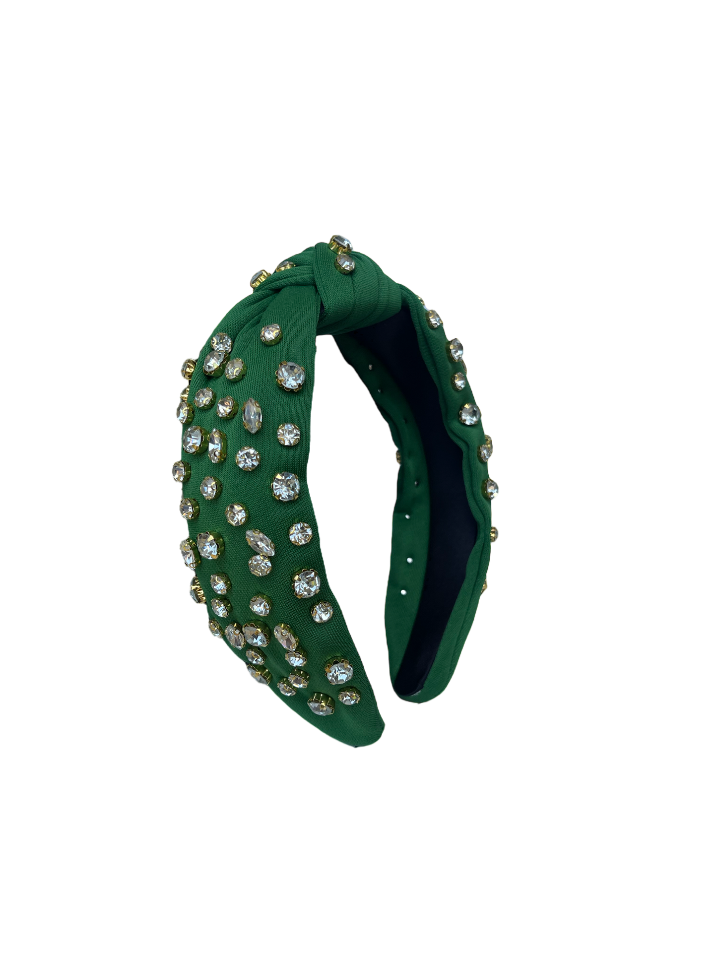 Clear Top Knot Headband Green