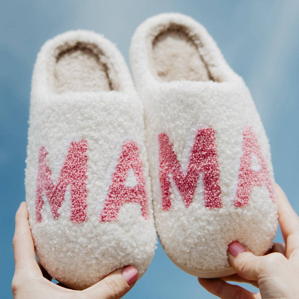Pink MAMA Slippers:  M/L