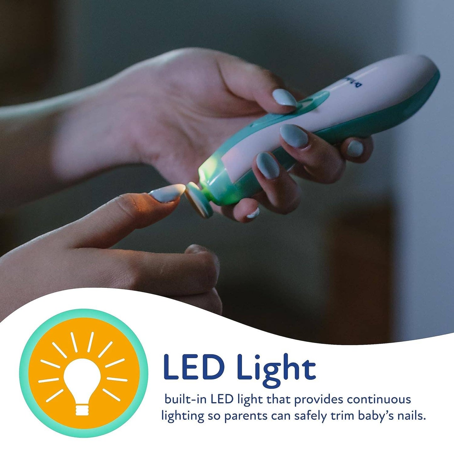 Baby Nail Trimmer, Electric Nail Trimmer with LED Light