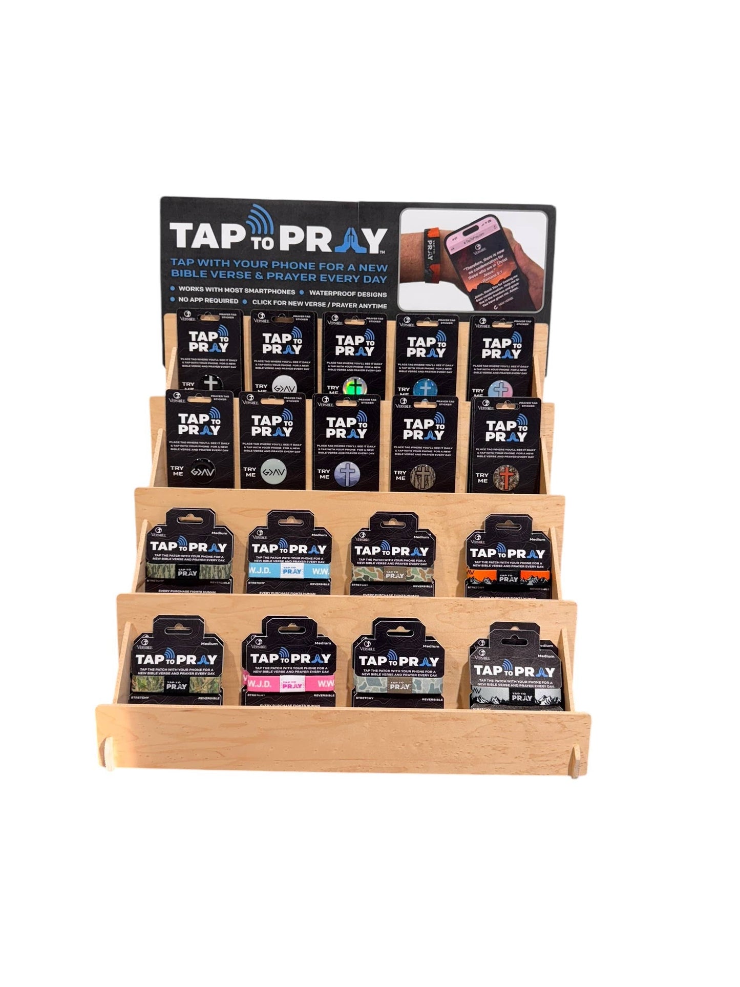 Tap To Pray™ Wristbands - Forest & Tree Bark Camo: Forest Camo / Tree Bark Camo