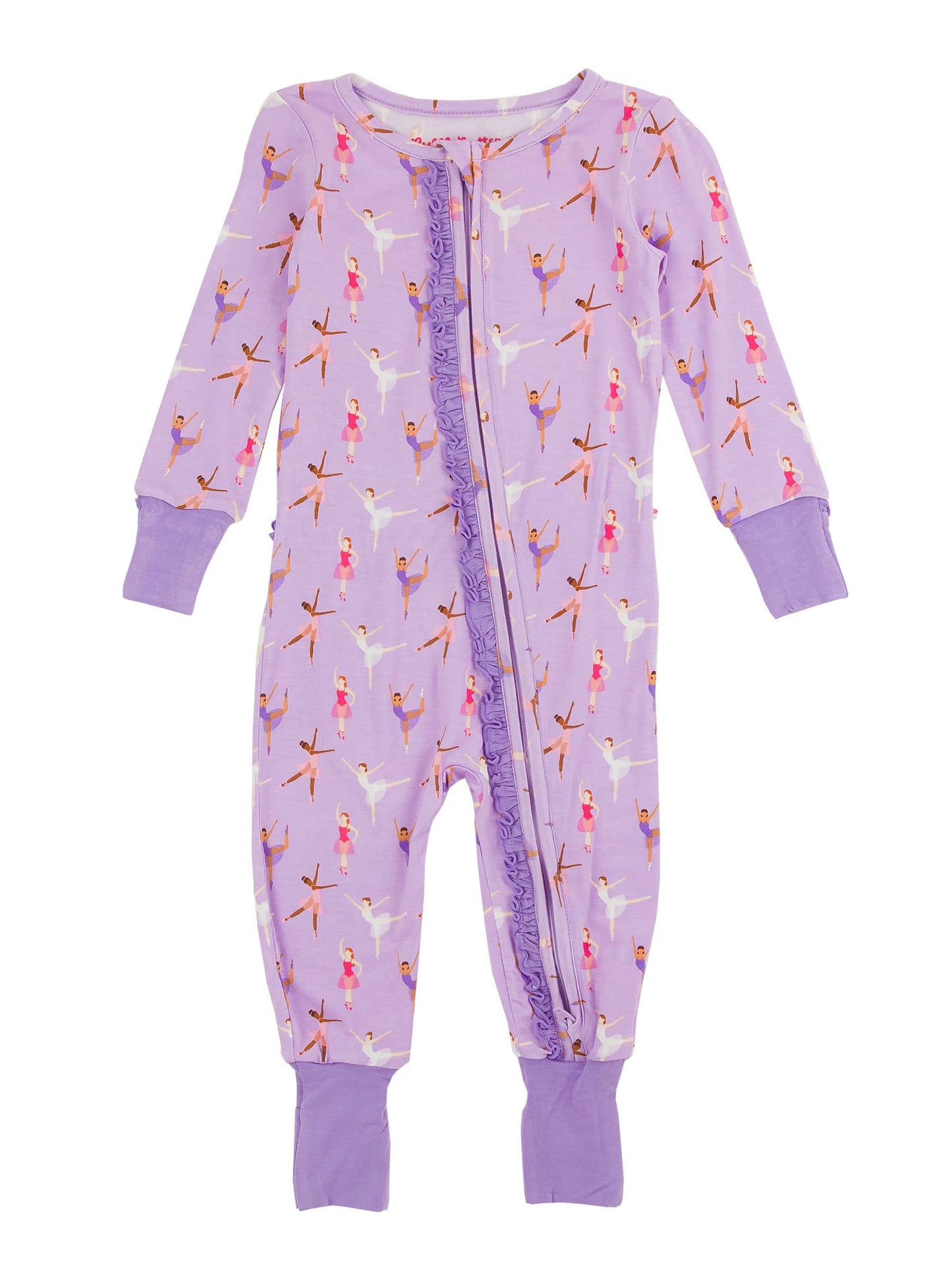 Ballerinas Bamboo Viscose Convertible Ruffle One Piece Pajama